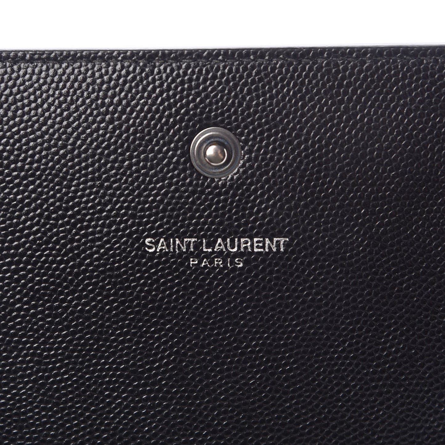 Grain De Poudre Matelasse Chevron Monogram Chain Wallet Black