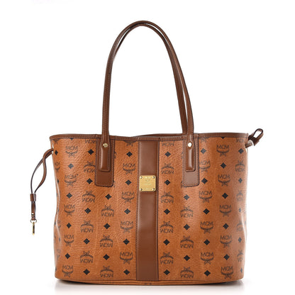 MCM Visetos Medium Liz Reversible Shopper Tote Cognac 1 of 16