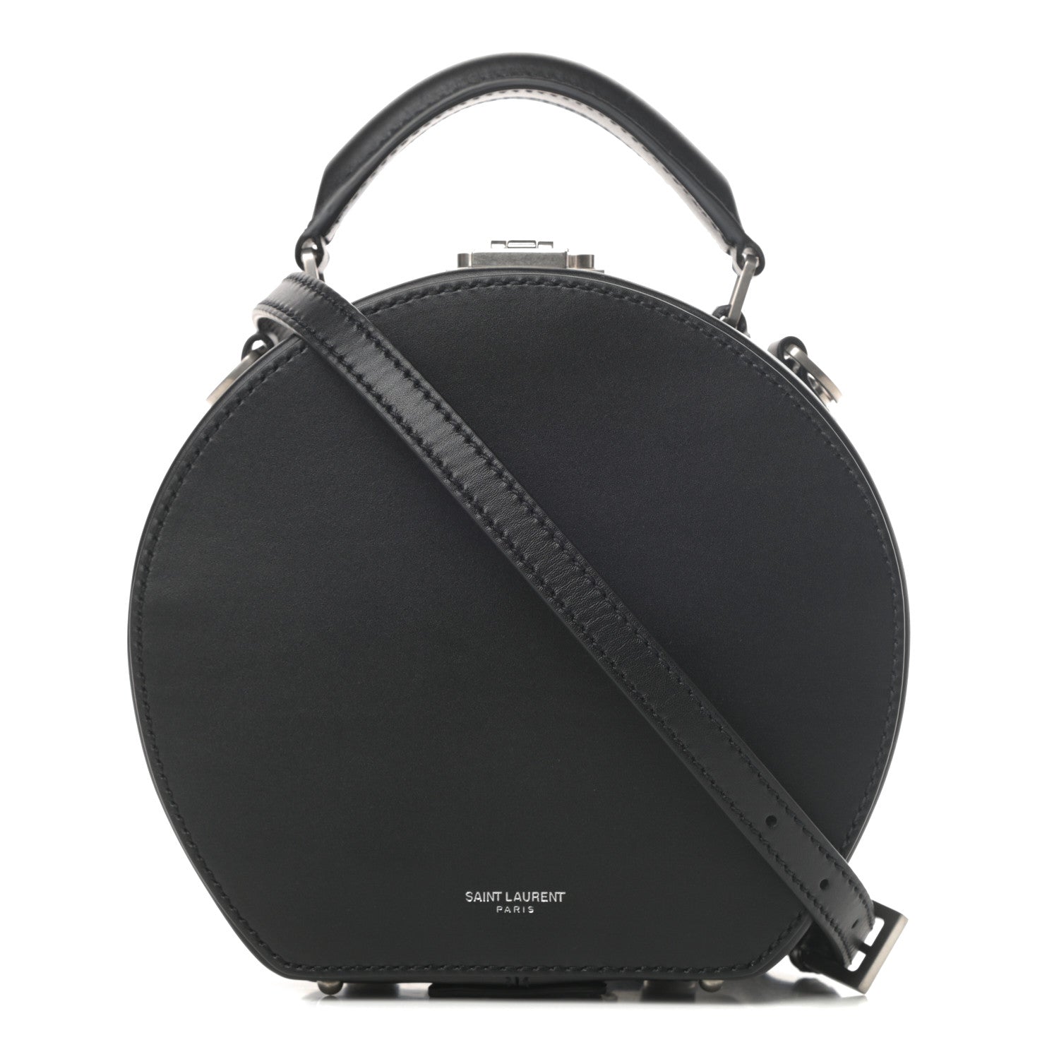 Saint Laurent Calfskin Small Mica Hat Box Black 1 of 11