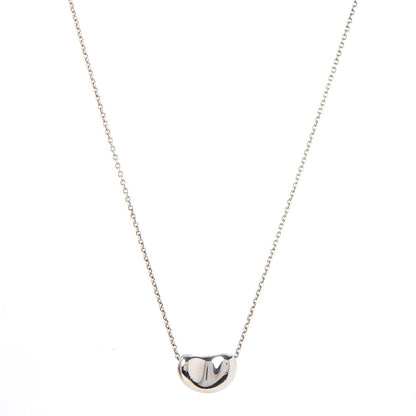 Tiffany Sterling Silver 12mm Elsa Peretti Bean Pendant Necklace 1 of 7