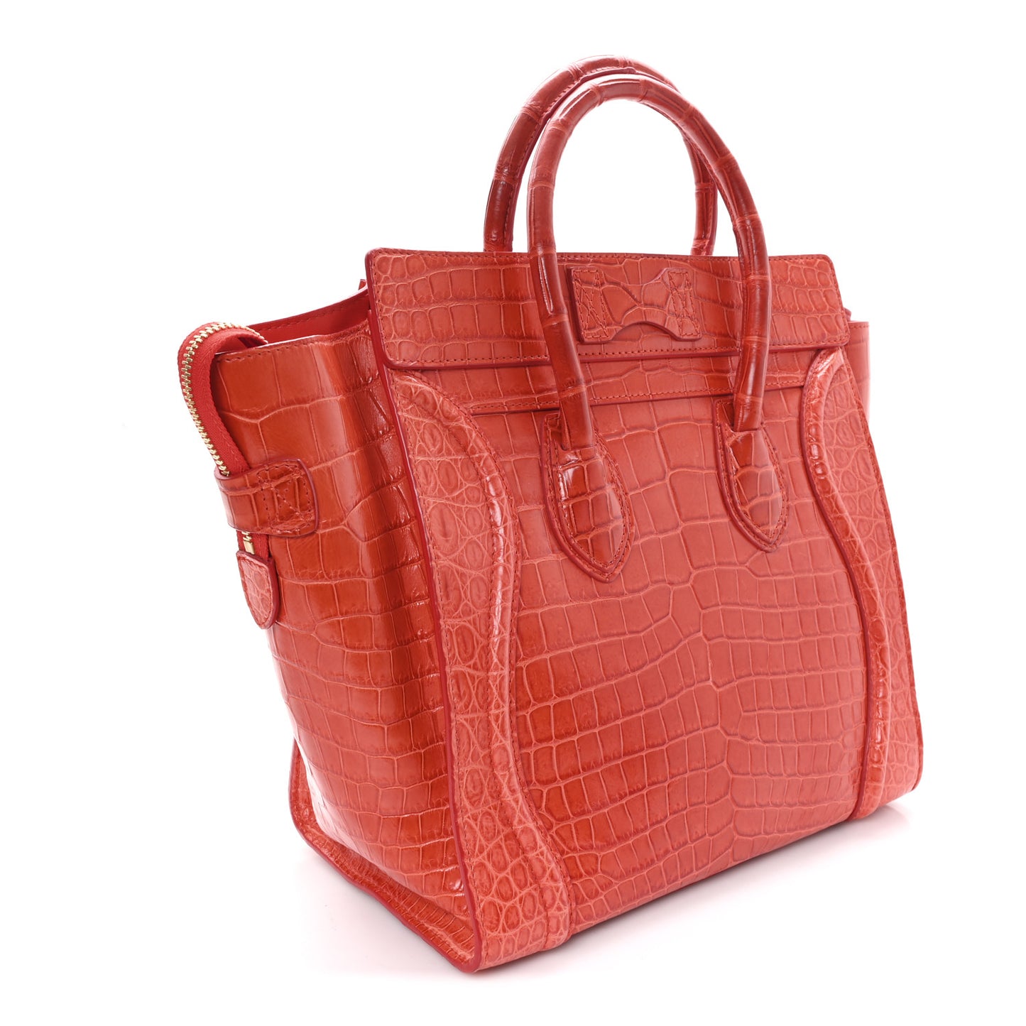 Crocodile Mini Luggage Vermillion