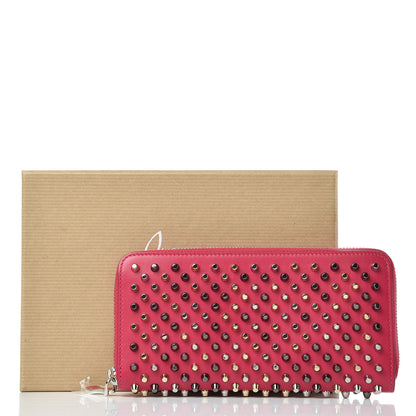 Christian Louboutin Calfskin Panettone Spiked Zip Around Wallet Rosa 7 of 7