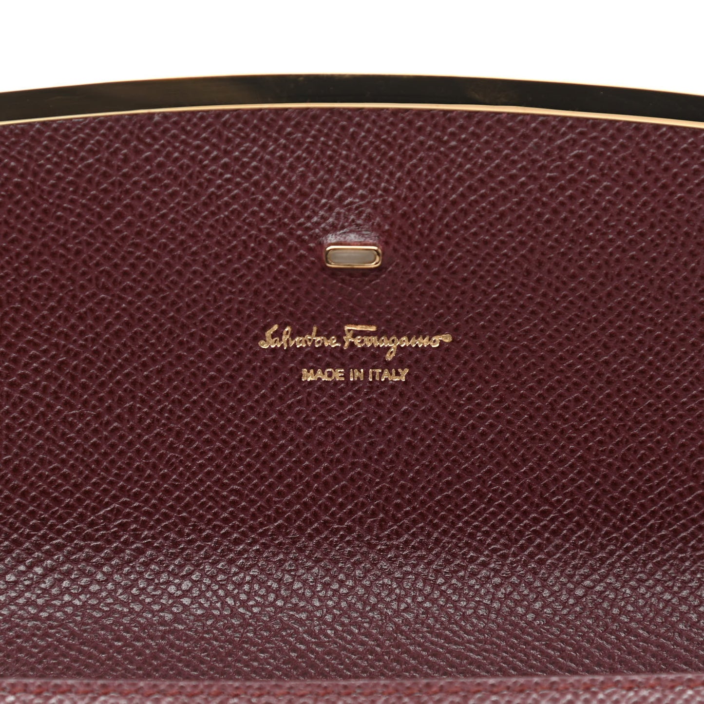 Hammered Calfskin Gancio Wallet On Chain Burgundy