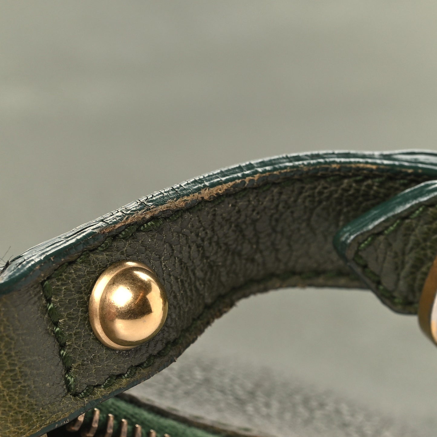 Leather Small Blondie Hobo Green
