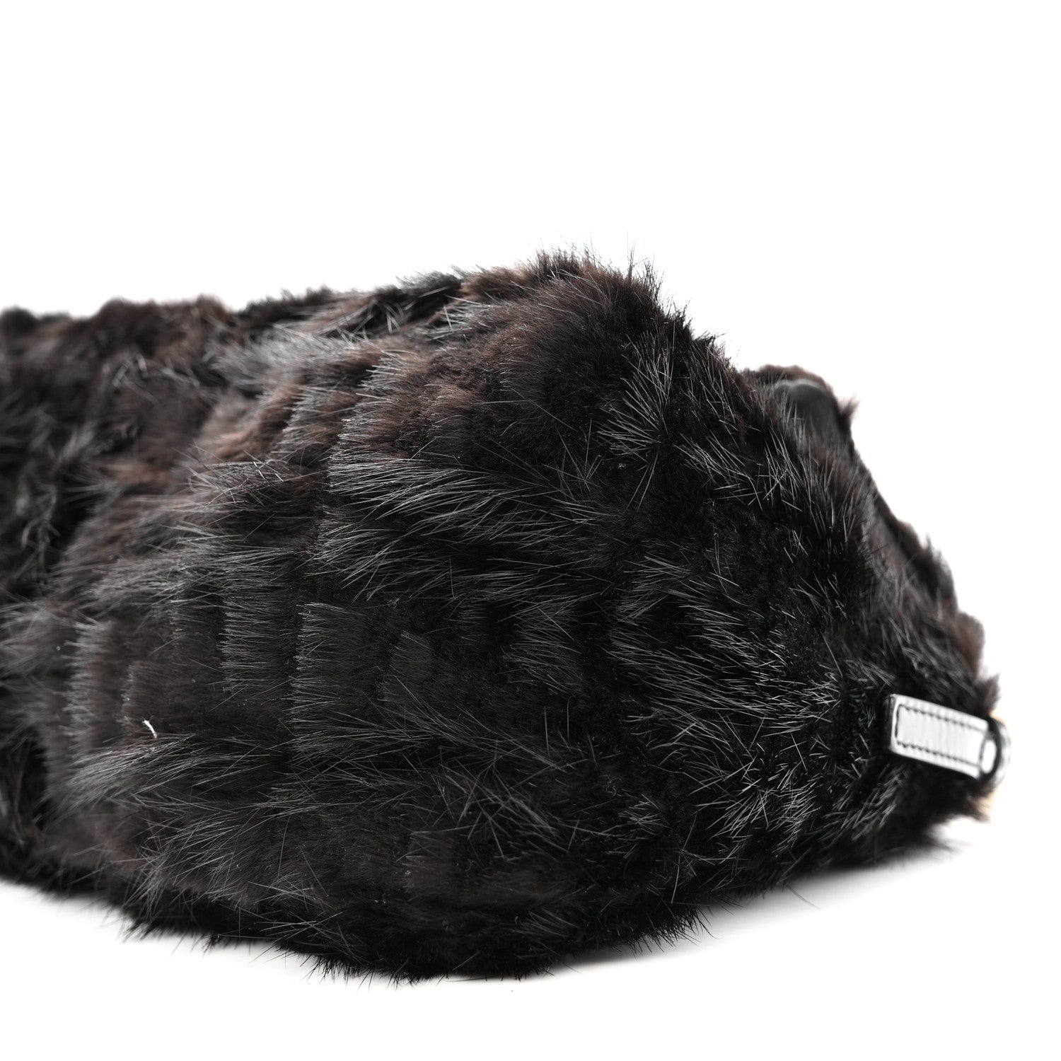 Fendi Mink Fur FF Mini Mama Baguette Black 1846101 – FASHIONPHILE