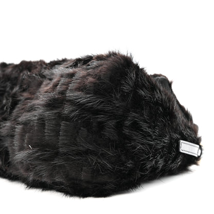 Fendi Mink Fur FF Mini Mama Baguette Black 10 of 12