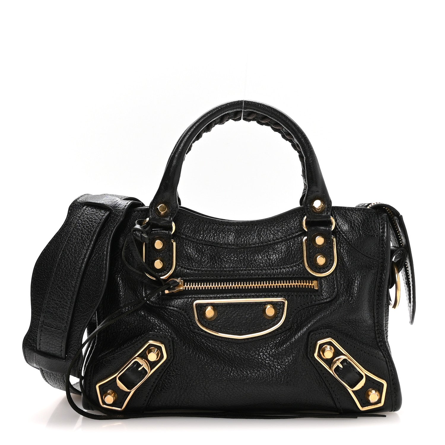 Balenciaga Chevre Gold Metallic Edge Hardware Mini City Black 1 of 12