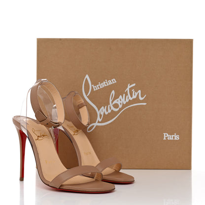 Christian Louboutin Nappa Shiny PVC Jonatina 100 Sandals 36 Nude 8 of 8
