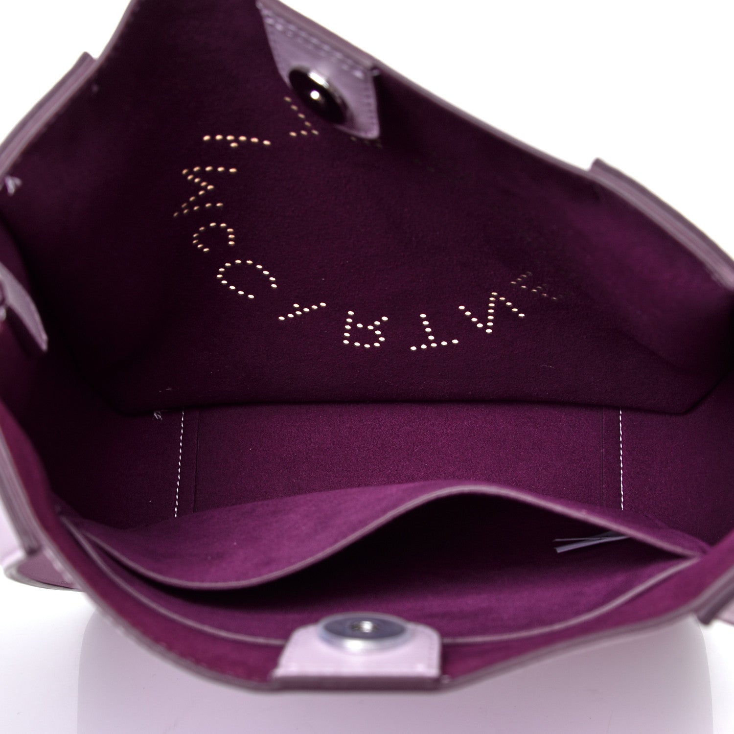 Stella McCartney Eco Alter Nappa Perforated Logo Mini Crossbody Lilac 5 of 9