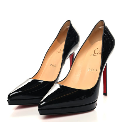 Christian Louboutin Patent Pigalle Plato 120 Pumps 38 Black 3 of 7