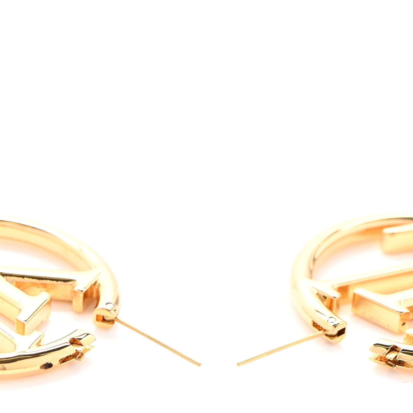 Metal Louise Hoop Earrings Gold