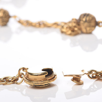 Chanel CC Long Chain Necklace Gold 6 of 8