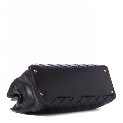 Chanel Calfskin Quilted Large Shopping Tote Black 6 of 18