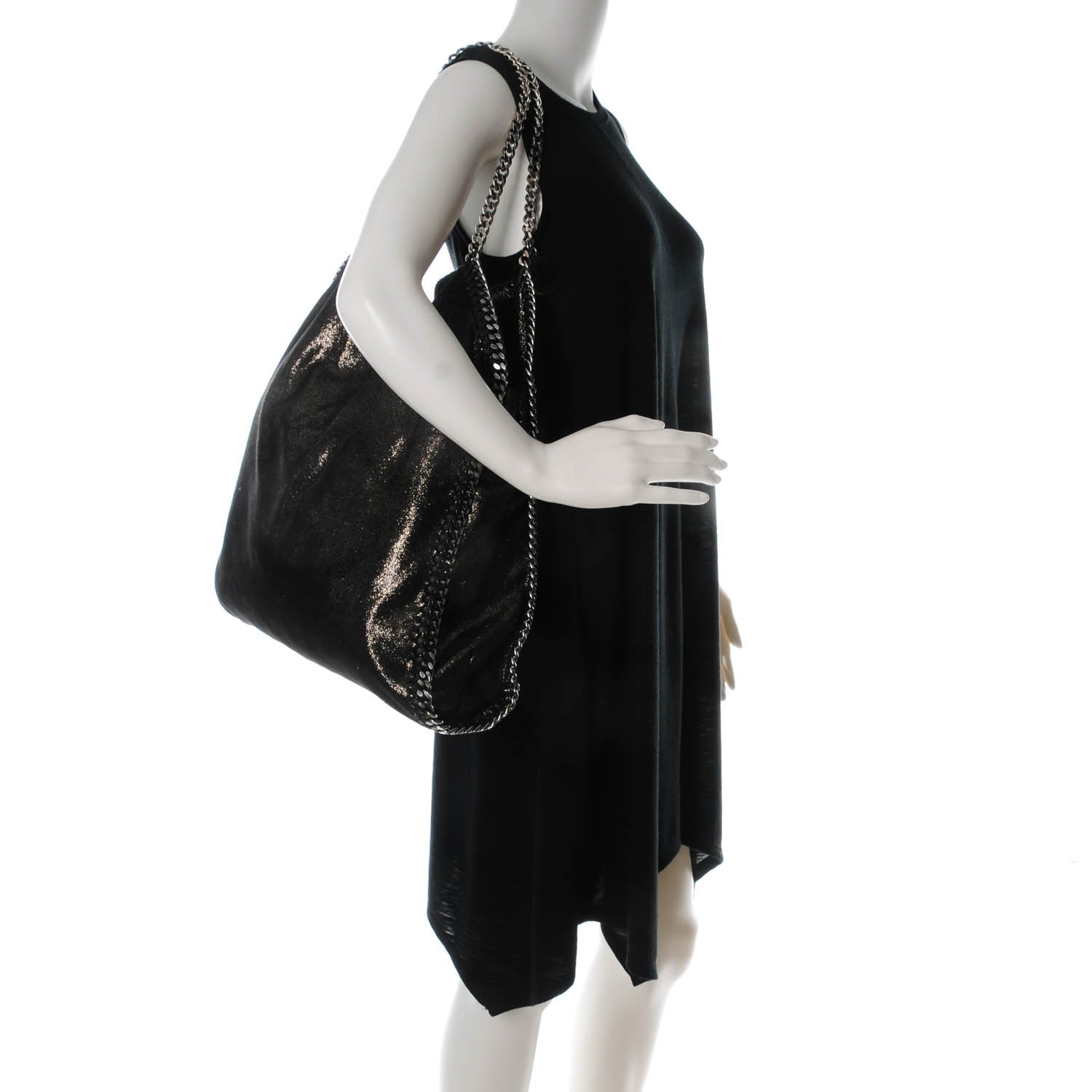 Stella McCartney Chamois Big Falabella Tote Ruthenium 2 of 6