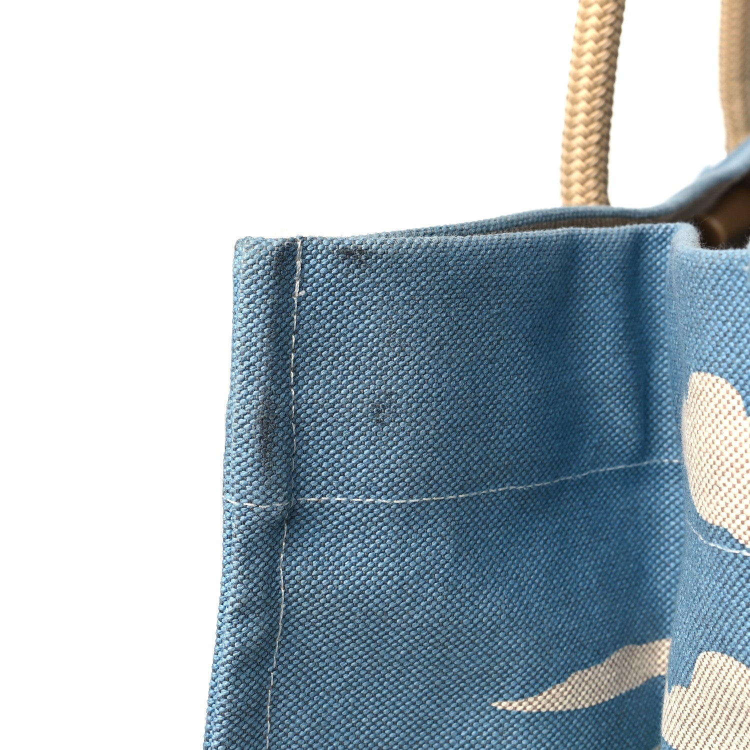 Hermes H Canvas Printed Escale A La Plage Beach Bag Or 13 of 13