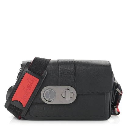 Christian Louboutin Calfskin Santiago Shoulder Bag Black 1 of 10