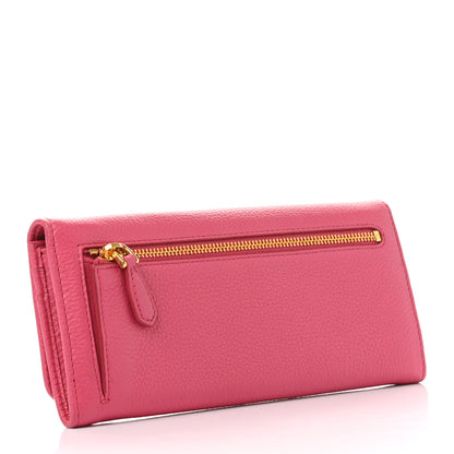 Prada Vitello Phenix Continental Flap Wallet Peonia 4 of 9