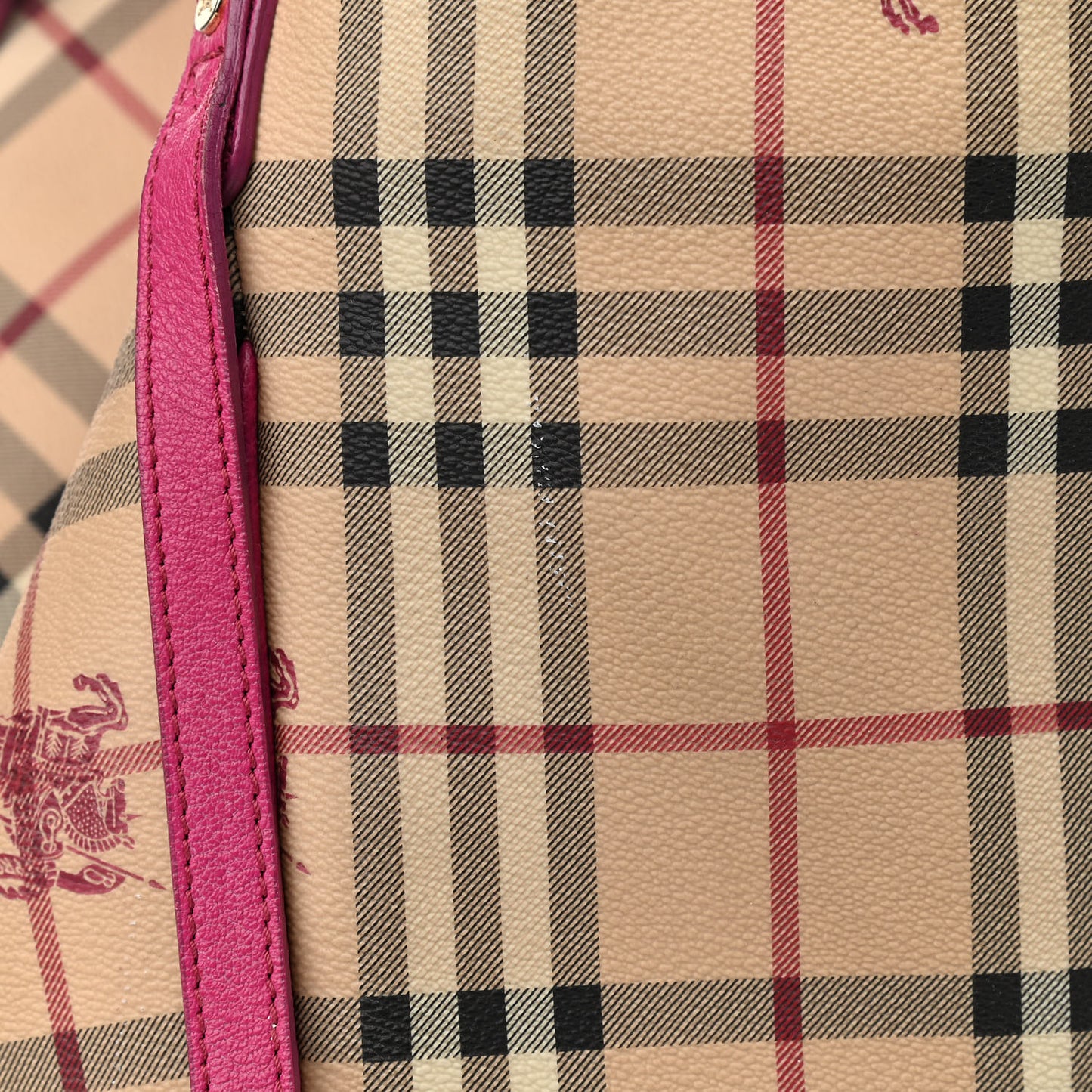 Haymarket Check Medium Canterbury Tote Bright Rhubarb Pink