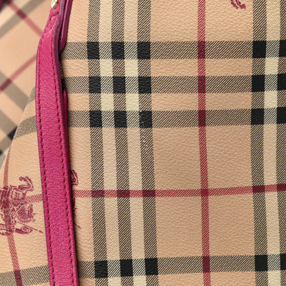 Burberry Haymarket Check Medium Canterbury Tote Bright Rhubarb Pink 12 of 14