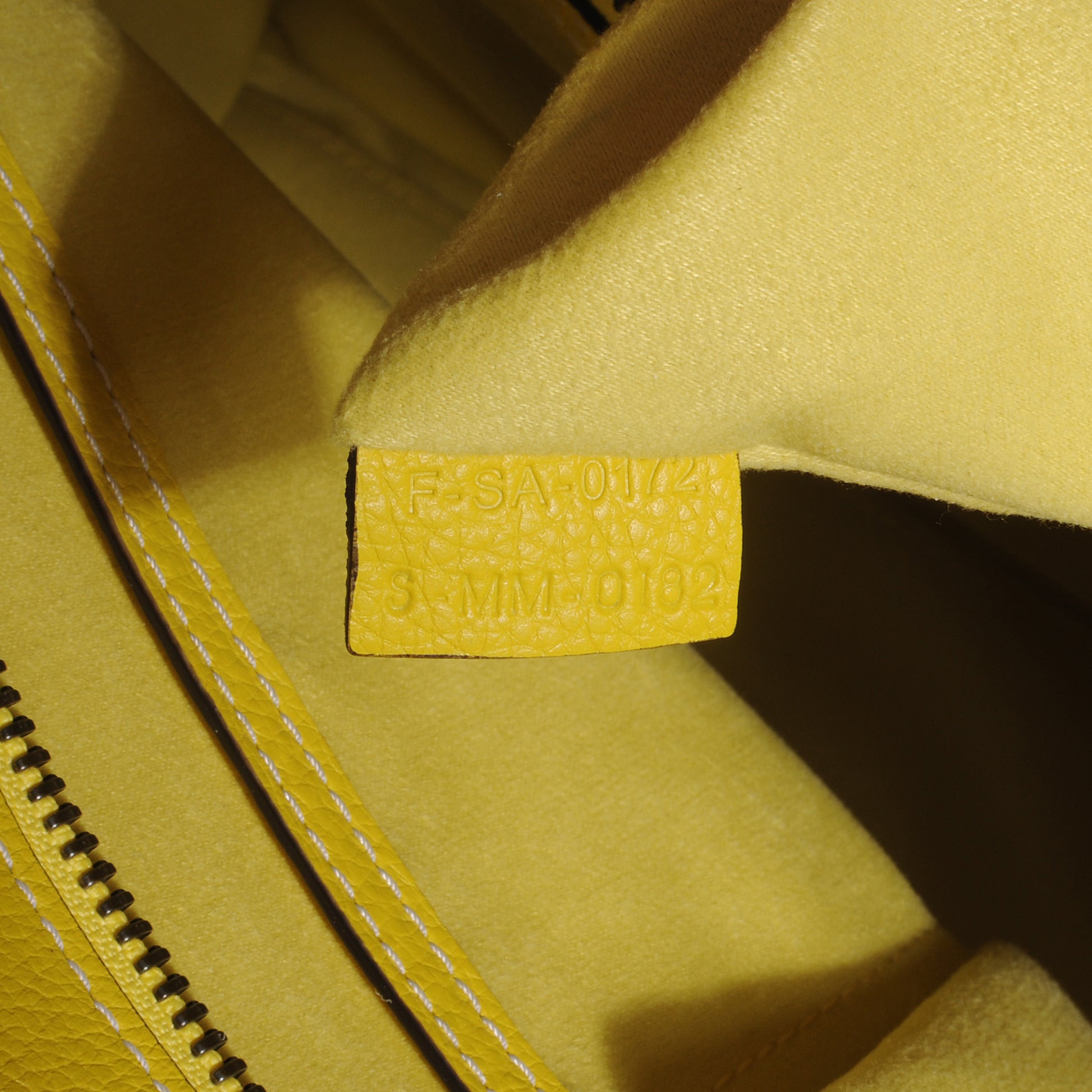 Celine Drummed Calfskin Mini Luggage Citron 7 of 10