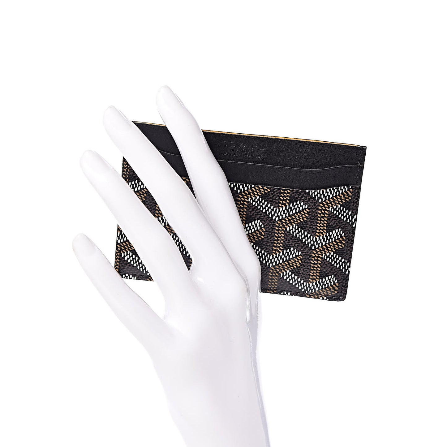 Goyardine Saint Sulpice Card Holder Black