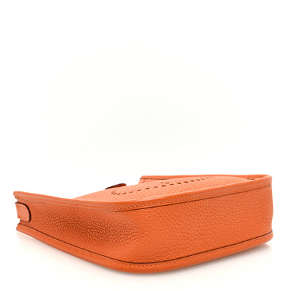Hermes Taurillon Clemence Amazone Evelyne TPM Orange Peony 4 of 11