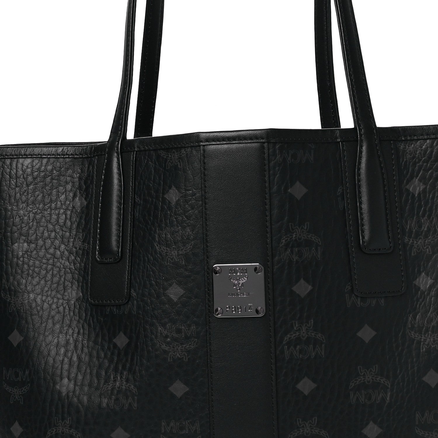 MCM Visetos Medium Liz Reversible Shopper Tote Black 12 of 17