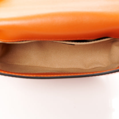 Jimmy Choo Shiny Calfskin Varenne Satchel Amber Orange 5 of 9