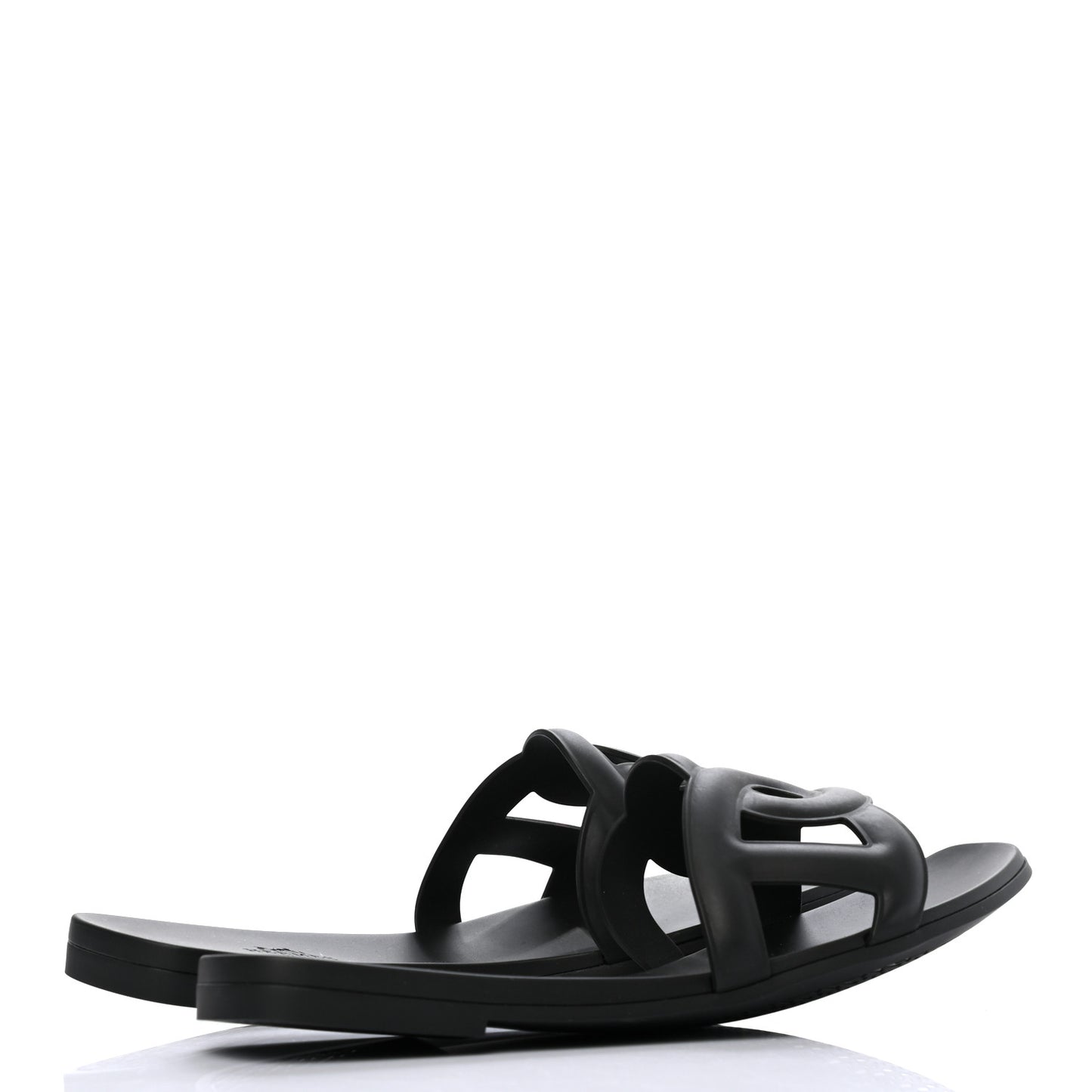 Rubber Aloha Sandals 39 Black