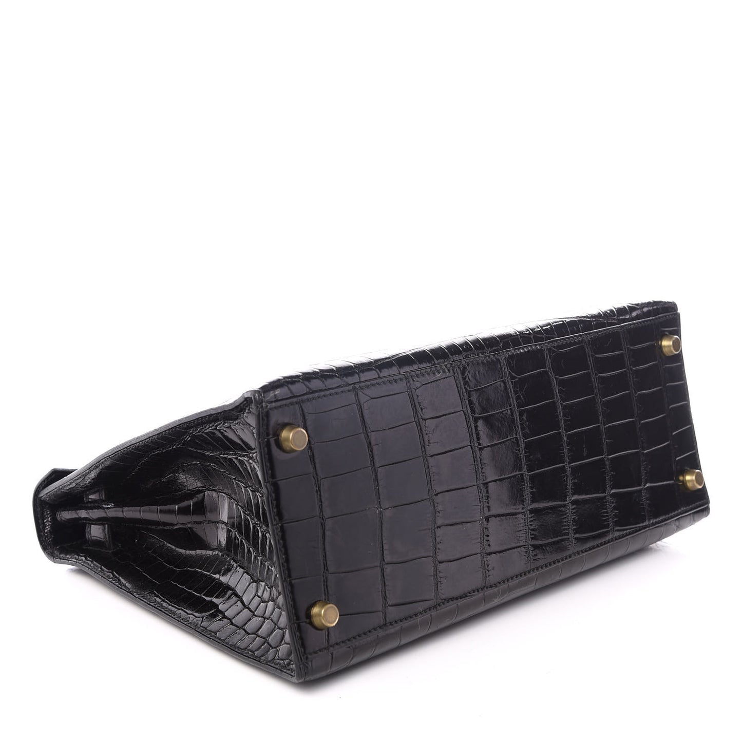Shiny Niloticus Crocodile Kelly Sellier 28 Black