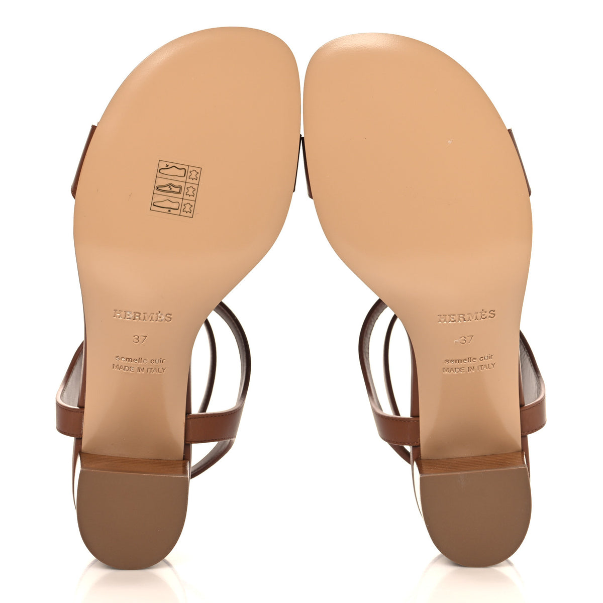Calfskin Miramar 50 Sandals 37 Gold