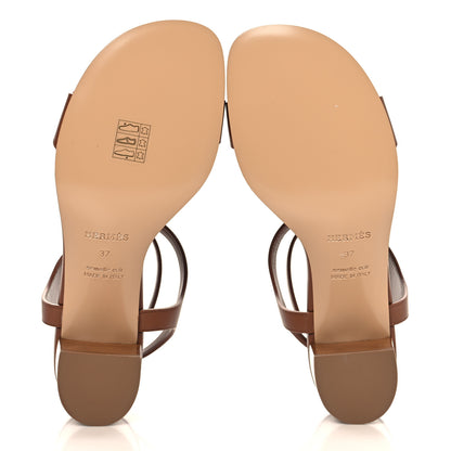 Hermes Calfskin Miramar 50 Sandals 37 Gold 6 of 10