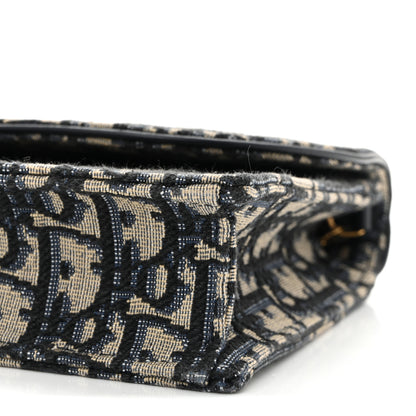 Christian Dior Oblique Saddle Chain Pouch Blue 9 of 10