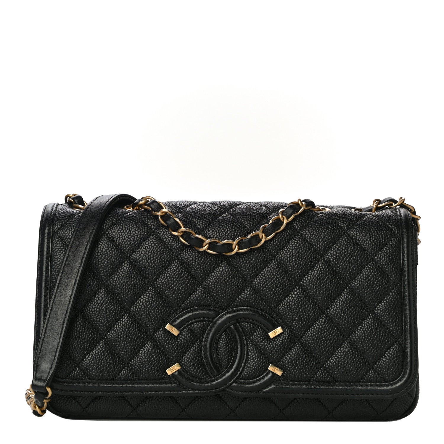 Chanel Caviar Quilted Medium CC Filigree Flap Black 1 of 8