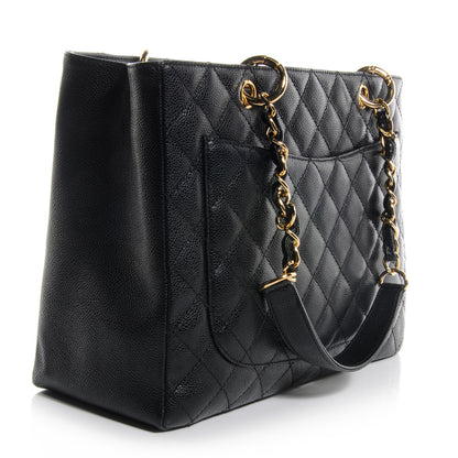 Chanel Caviar Grand Shopping Tote GST Black 3 of 7
