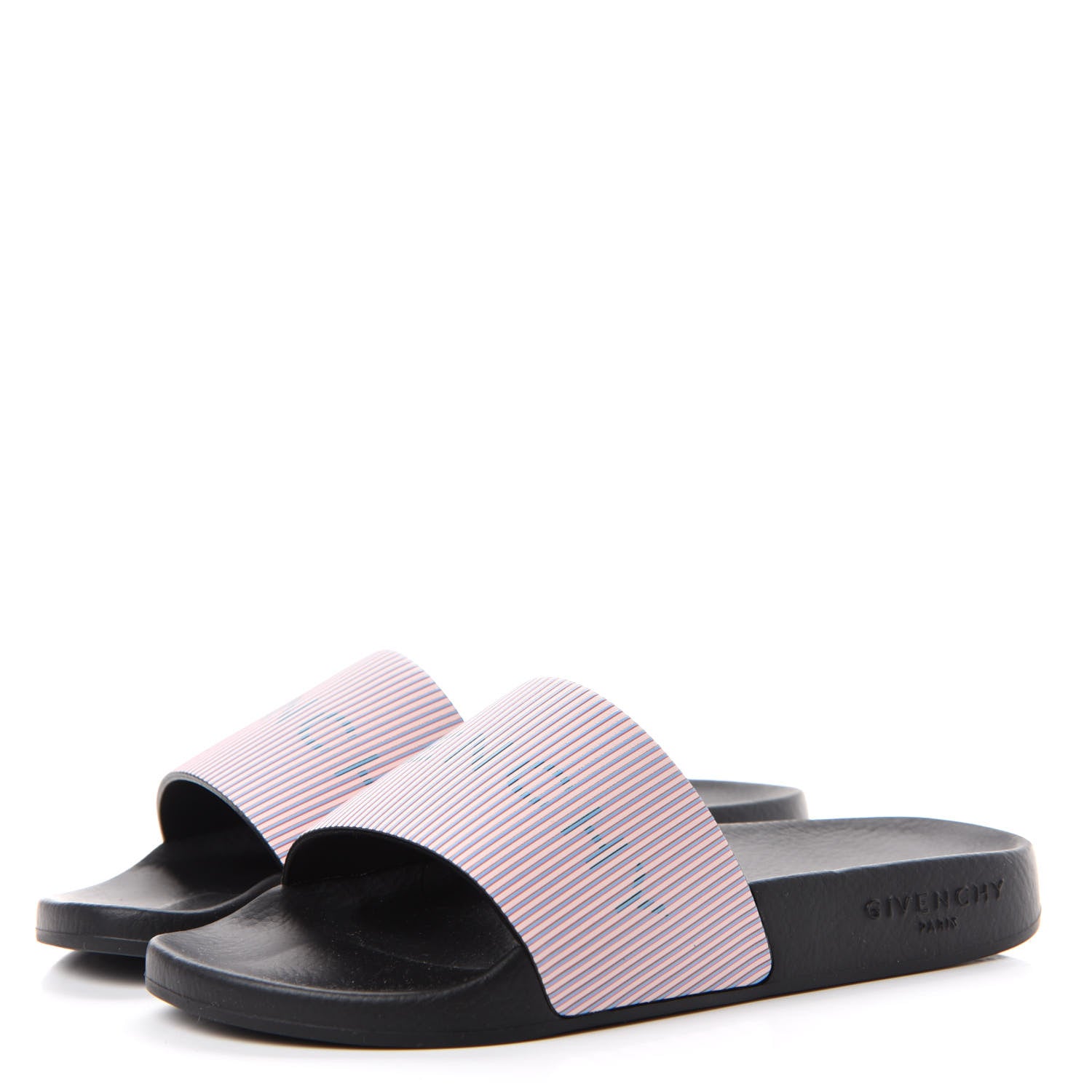 Givenchy Metallic Calfskin Logo Womens Pool Slide Sandals 36 Light Pink 3 of 12