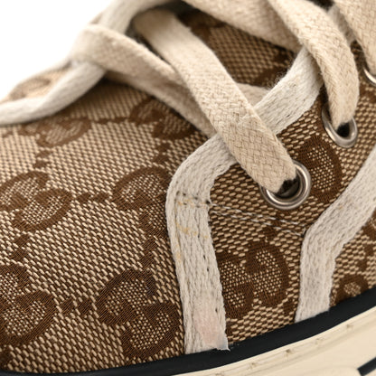 Gucci GG Monogram Web Womens 1977 Tennis Sneakers 40.5 Beige Ebony Mystic White 9 of 11