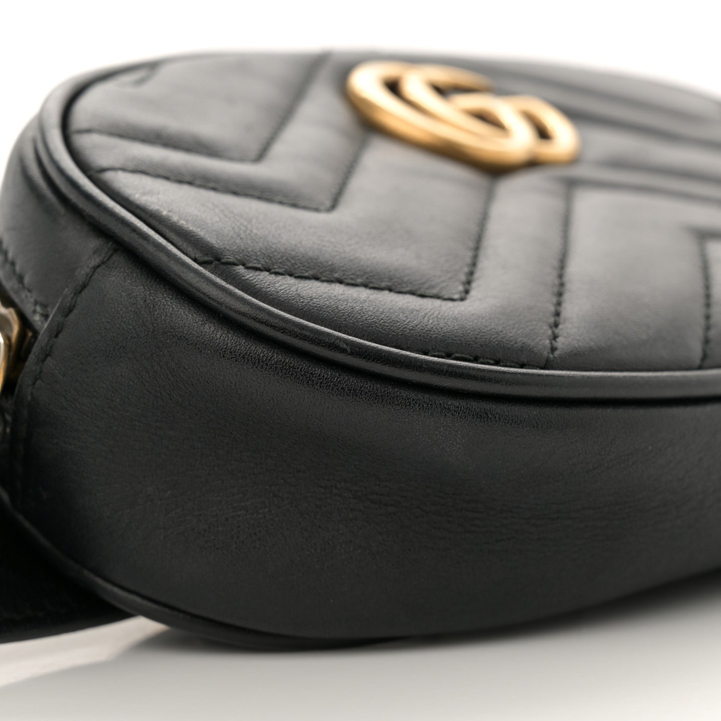 Calfskin Matelasse GG Marmont Belt Bag 85 34 Black