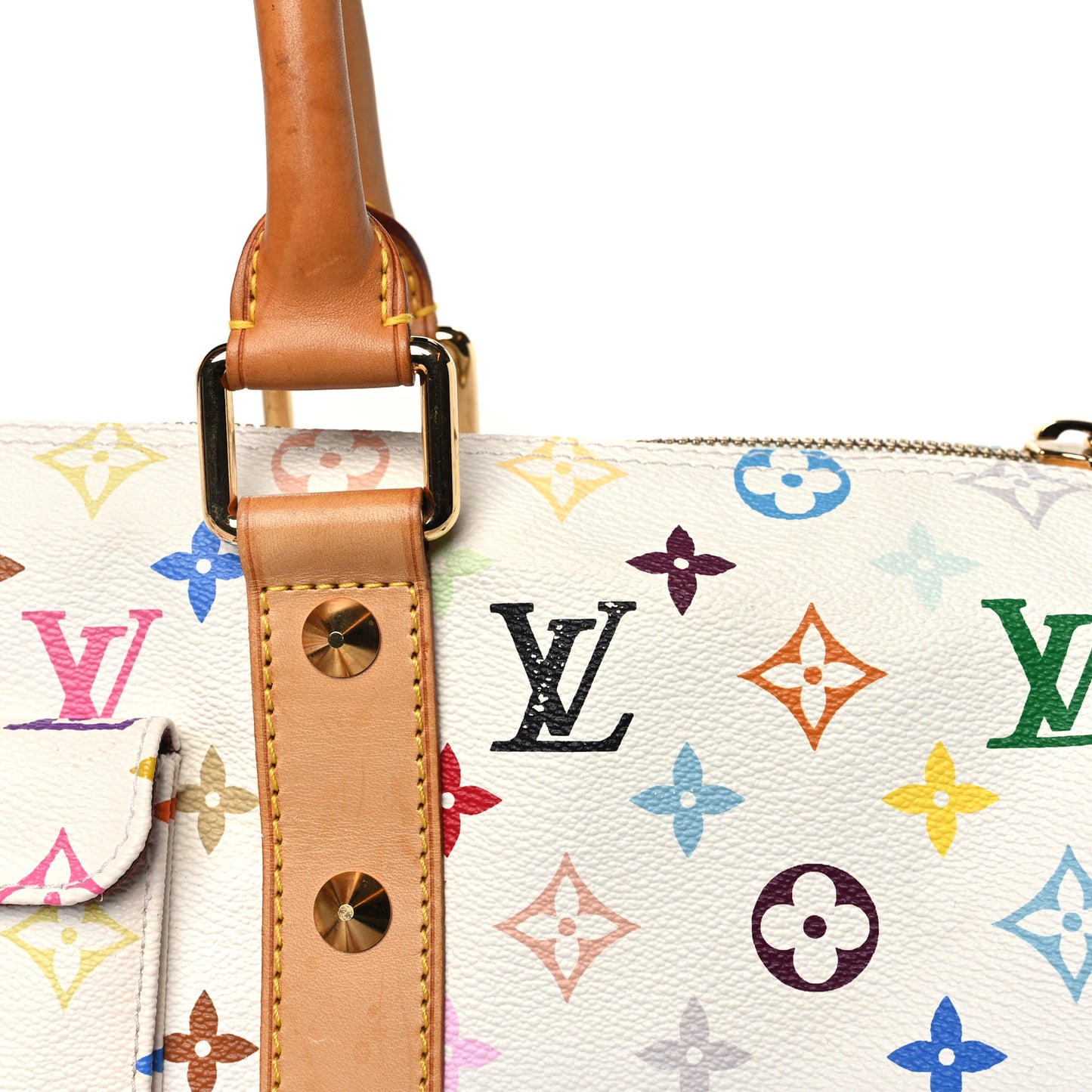 Monogram Multicolor Keepall 45 White