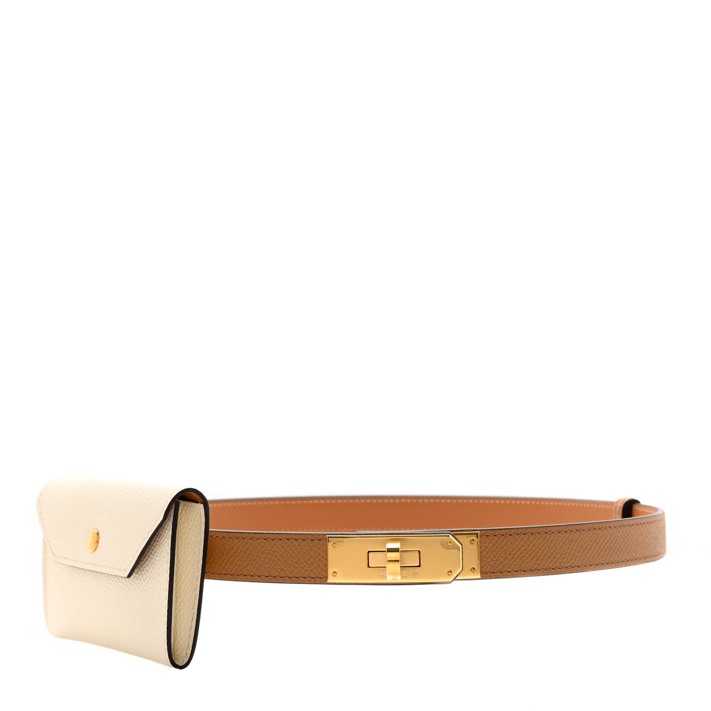 Epsom Kelly Pocket Belt Biscuit Nata