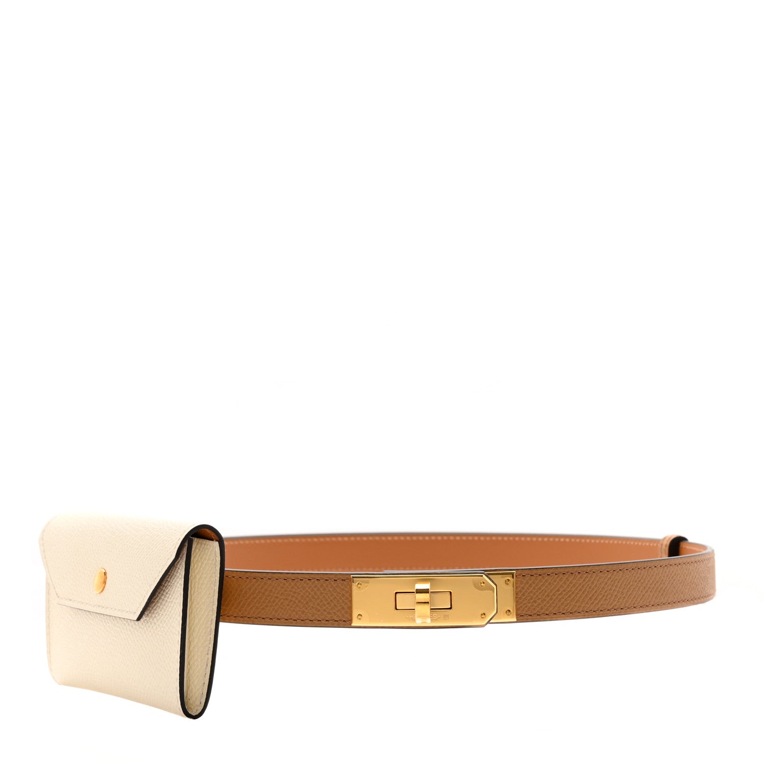Hermes Epsom Kelly Pocket Belt Biscuit Nata 1 of 7