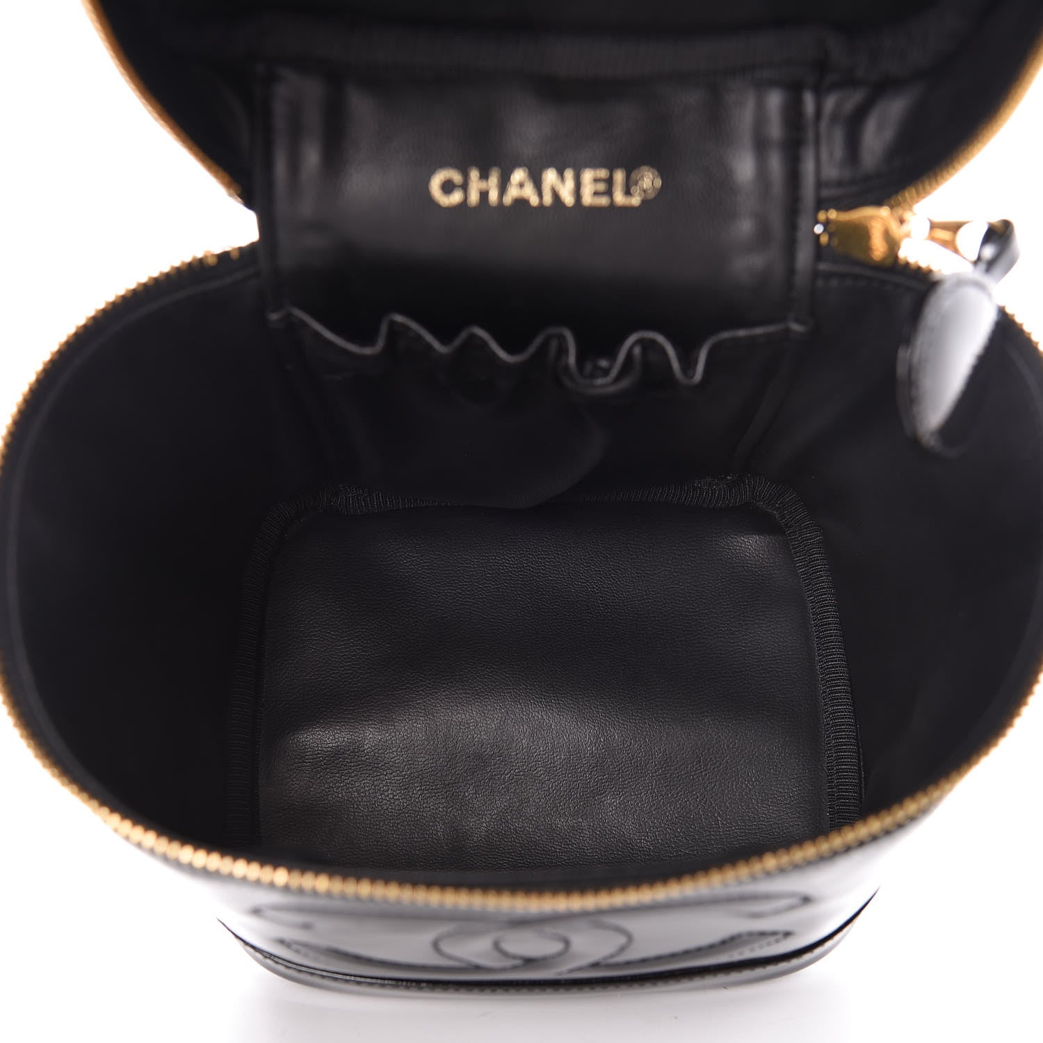 Chanel Patent Vanity Cosmetic Case Black 5 of 16