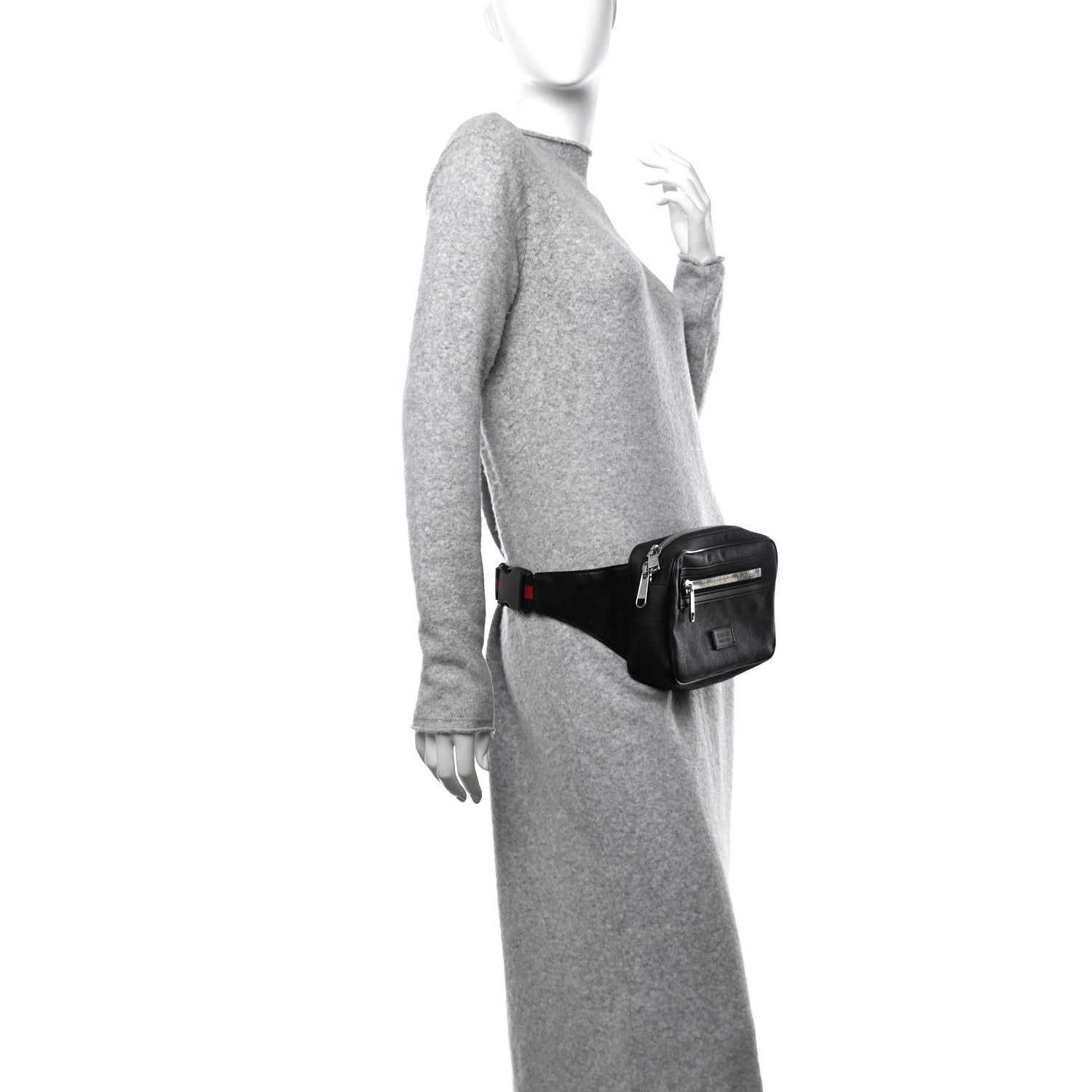 Gucci Soft GG Supreme Monogram Web Belt Bag Black Grey 2 of 13