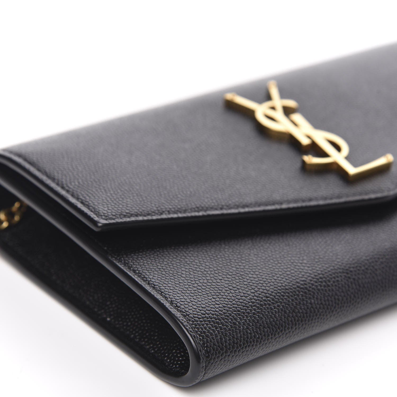 Saint Laurent Grain De Poudre Uptown Chain Wallet Black 8 of 10