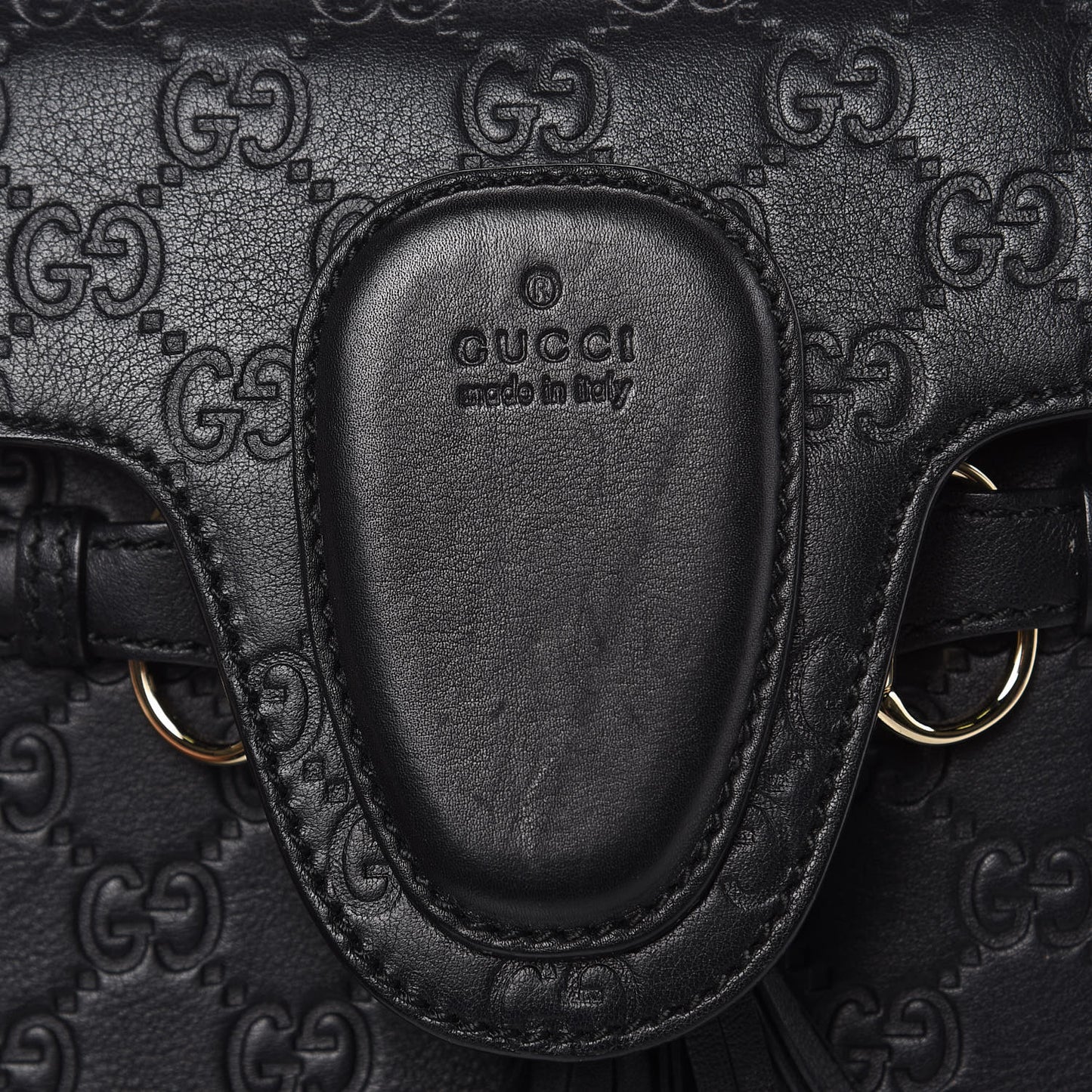 Guccissima Medium Emily Chain Shoulder Bag Black
