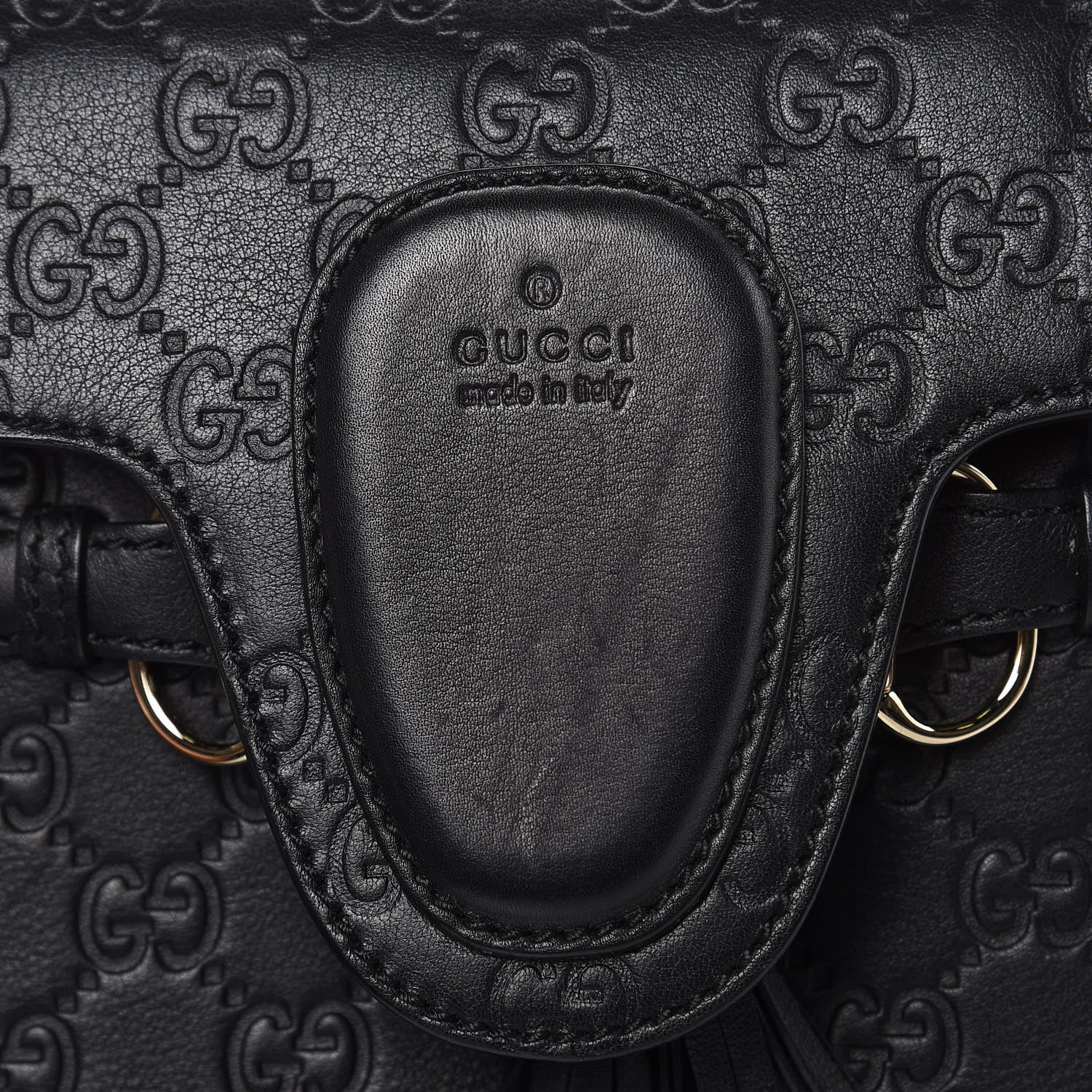 Gucci Guccissima Medium Emily Chain Shoulder Bag Black 11 of 12