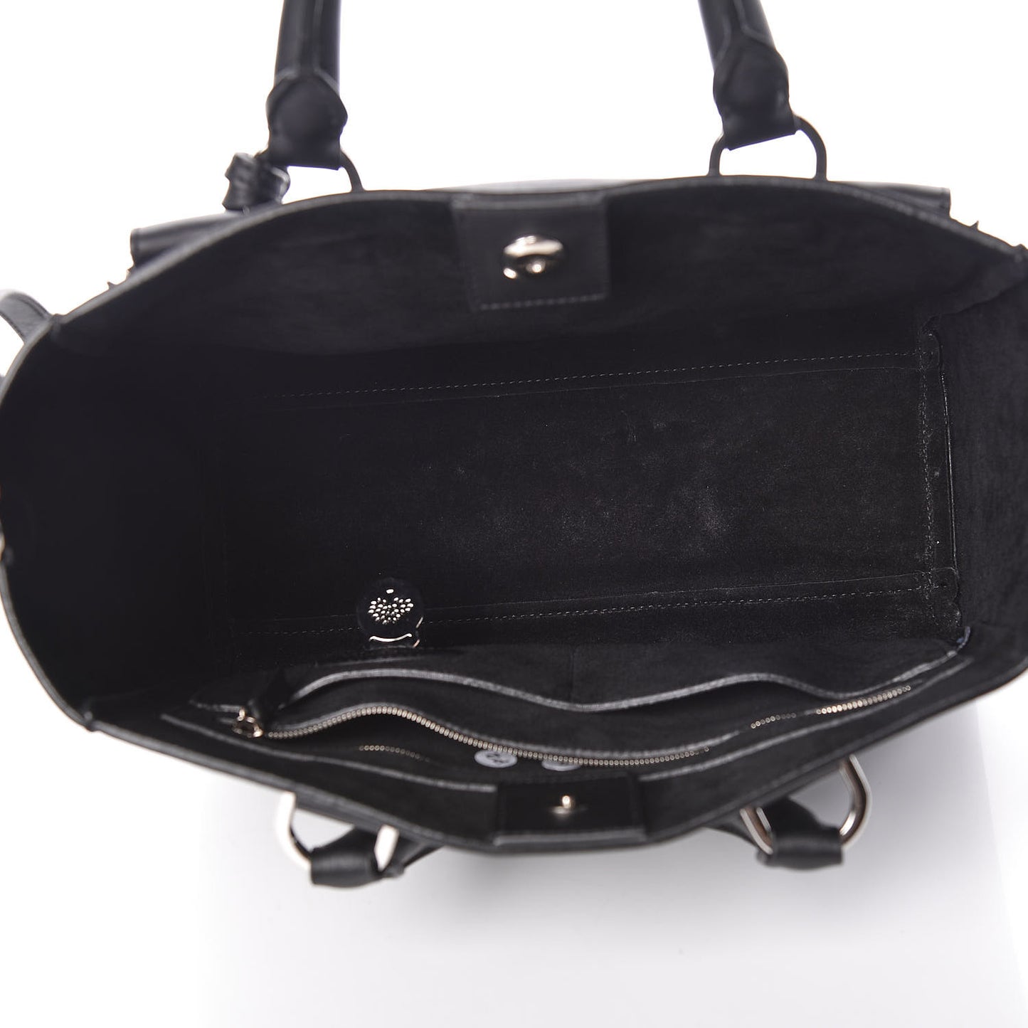 Silky Calf Small Willow Tote Black