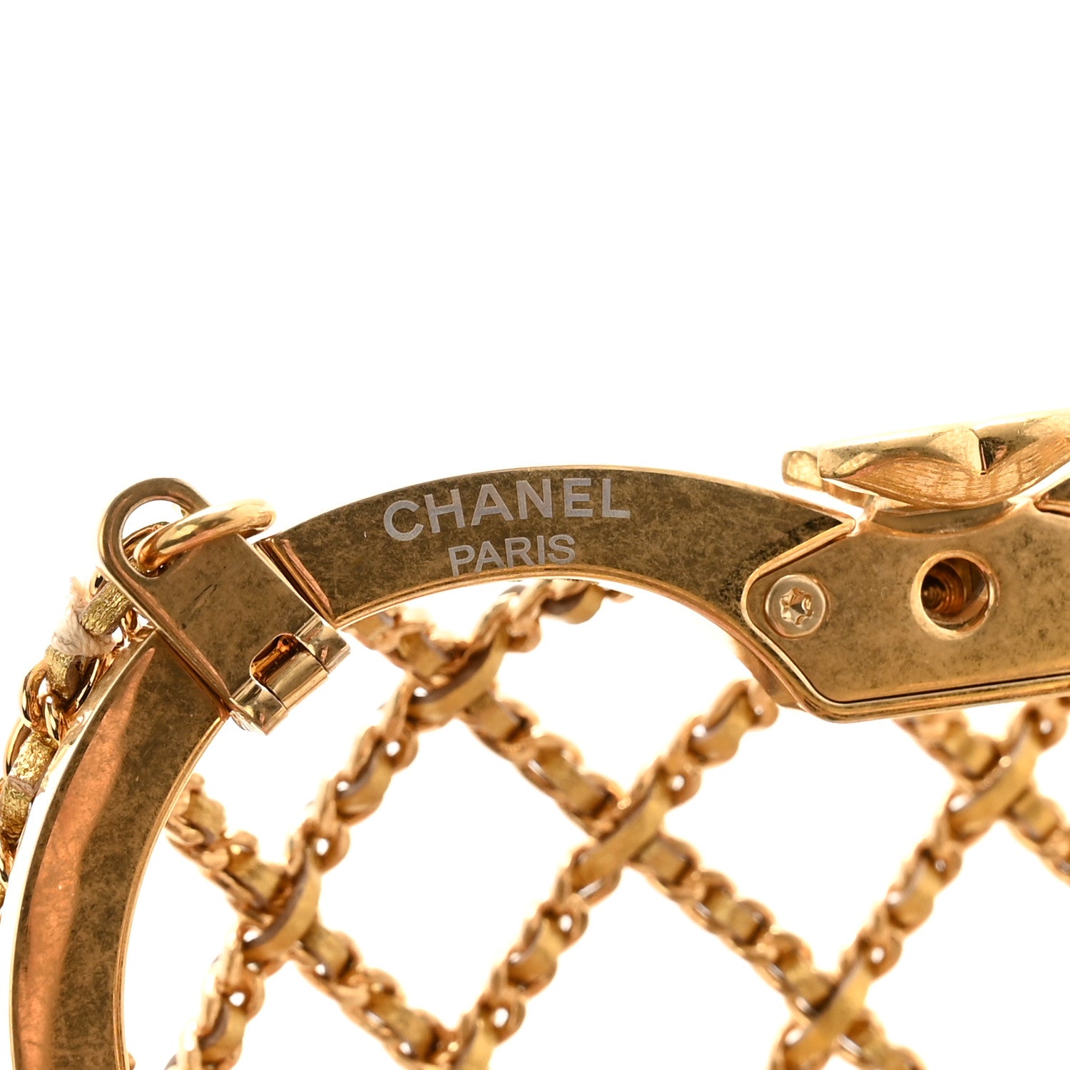 Chanel Metal Metallic Lambskin Quilted CC Heart Minaudiere