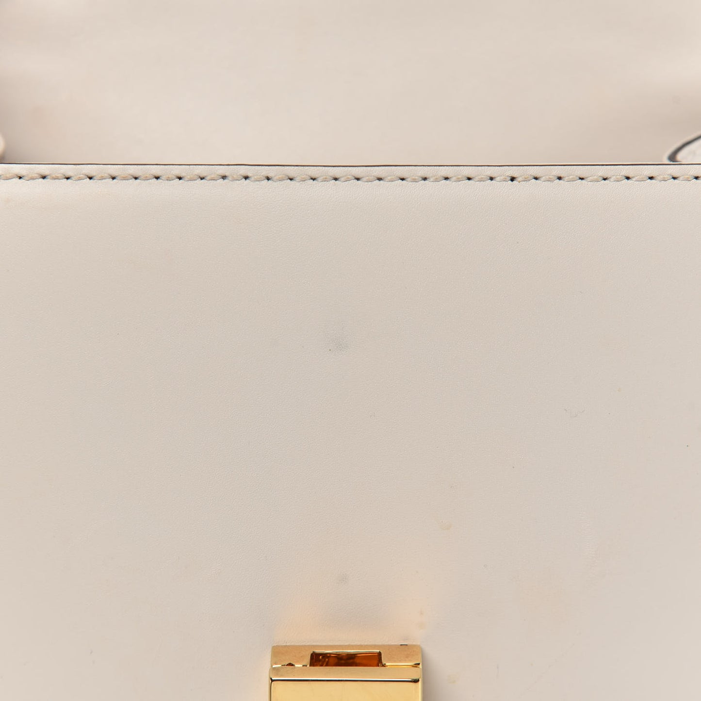 Calfskin Mini Sylvie Top Handle Bag White