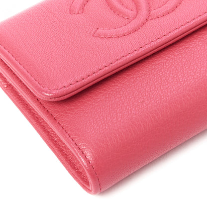Chanel Calfskin Timeless CC Card Holder Wallet Pink 5 of 9